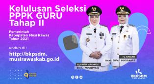 PENGUMUMAN KELULUSAN SELEKSI PPPK GURU TAHAP II PEMERINTAH KABUPATEN MUSI RAWAS